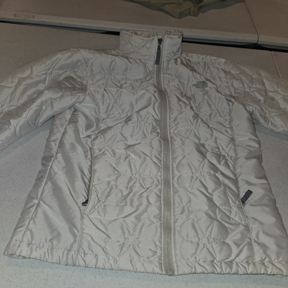 Quilted White Jacket Norrhface Girls Xl